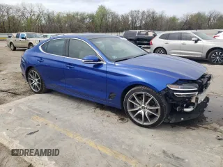 2022 Genesis G70 2.0T with VIN KMTG34TA2NU087158, listed as a Copart auction lot 51436075 with 30,069 mi miles and Salvage Title. Bid and sale history available at carsss.com. Image 4.