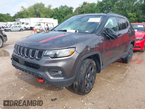 2023 Jeep Compass Trailhawk with VIN 3C4NJDDN9PT544283, listed as a IAAI auction lot 42393021 with 60,009 mi miles and . Bid and sale history available at DreamBid. Image 17.