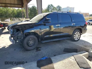2014 Toyota Sequoia Limited with VIN 5TDKY5G17ES053201, listed as a Copart auction lot 76120664 with 0 mi miles and Salvage Title. Bid and sale history available at carsss.com. Image 1.