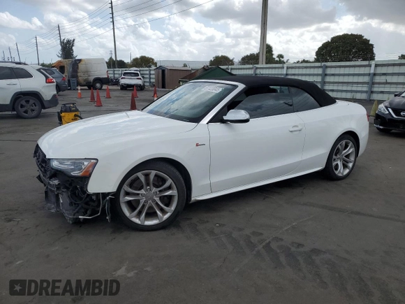 2014 Audi S5 Prestige with VIN WAUVGAFH7EN005272, listed as a Copart auction lot 51123045 with 113,937 mi miles and Salvage Title. Bid and sale history available at carsss.com. Image 1.