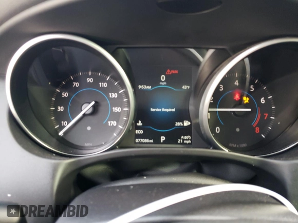 2017 Jaguar XE 25t Premium with VIN SAJAD4BG1HA966889, listed as a Copart auction lot 81849404 with 77,086 mi miles and Salvage Title. Bid and sale history available at carsss.com. Image 9.