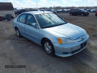2003 Honda Civic Hybrid with VIN JHMES95673S023624, listed as a IAAI auction lot 41903619 with 181,949 mi miles. Bid and sale history available at carsss.com. Image 1.