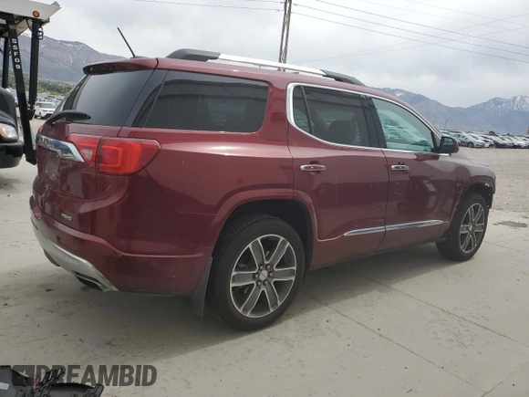 2018 GMC Acadia Denali with VIN 1GKKNXLS8JZ117150, listed as a Copart auction lot 51876985 with 70,881 mi miles and Salvage title. Bid and sale history available at DreamBid. Image 3.