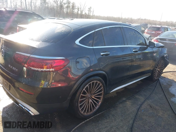 2020 Mercedes-Benz GLC with VIN WDC0J8KB1LF696454, listed as a IAAI auction lot 41578478 with 56,818 mi miles. Bid and sale history available at carsss.com. Image 4.