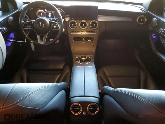 2020 Mercedes-Benz C 300 with VIN W1KWF8DB9LR589736, listed as a Copart auction lot 61863365 with 53,490 mi miles and Salvage title. Bid and sale history available at DreamBid. Image 8.