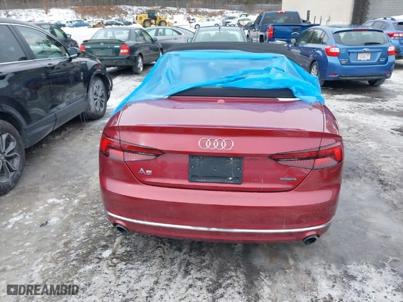 2019 Audi A5 Cabriolet Premium Plus with VIN WAUYNGF56KN002340, listed as a IAAI auction lot 41521638 with 69,381 mi miles. Bid and sale history available at carsss.com. Image 16.