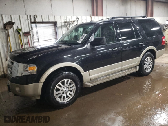 2010 Ford Expedition Eddie Bauer with VIN 1FMJU1J55AEB59198, listed as a Copart auction lot 52499065 with 130,865 mi miles and Salvage title. Bid and sale history available at DreamBid. Image 1.
