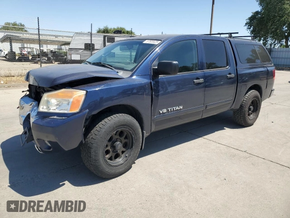 2012 Nissan Titan SV with VIN 1N6AA0ED3CN331091, listed as a Copart auction lot 57805625 with 106,693 mi miles and Salvage title. Bid and sale history available at DreamBid. Image 1.