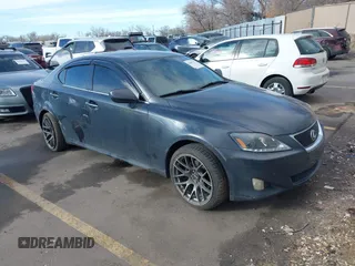 2007 Lexus IS 250 with VIN JTHCK262875009181, listed as a IAAI auction lot 41507327 with 198,478 mi miles. Bid and sale history available at carsss.com. Image 1.