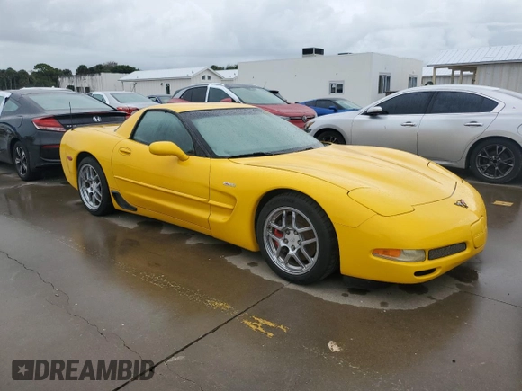2002 Chevrolet Corvette Z06 with VIN 1G1YY12S025105250, listed as a Copart auction lot 74154304 with 0 mi miles and Salvage Title. Bid and sale history available at carsss.com. Image 4.