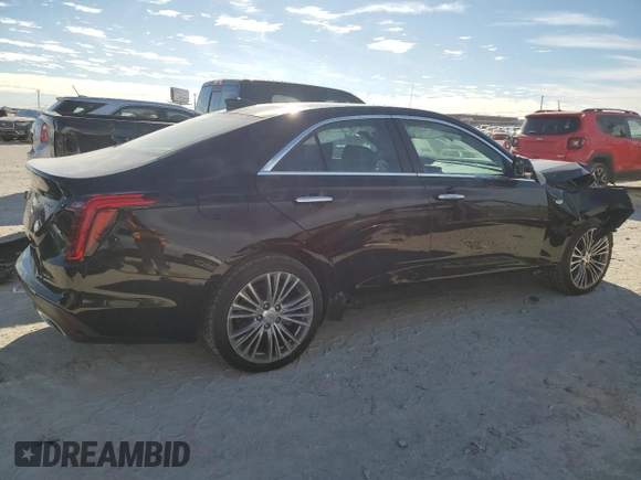 2020 Cadillac CT4 Premium Luxury with VIN 1G6DF5RK9L0155946, listed as a Copart auction lot 87541285 with 35,358 mi miles and Salvage Title. Bid and sale history available at carsss.com. Image 3.