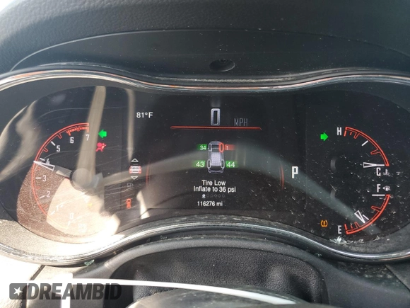 2015 Dodge Durango R/T with VIN 1C4SDHCT2FC194183, listed as a Copart auction lot 54378565 with 116,276 mi miles and Salvage title. Bid and sale history available at DreamBid. Image 9.
