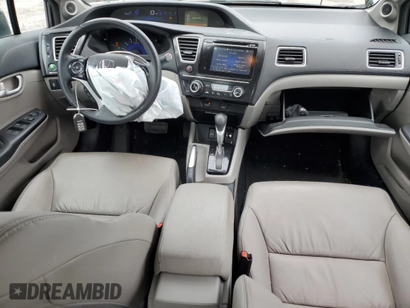 2015 Honda Civic EX-L with VIN 2HGFB2F99FH525523, listed as a Copart auction lot 53046005 with 23,618 mi miles and Salvage Title. Bid and sale history available at DreamBid. Image 8.