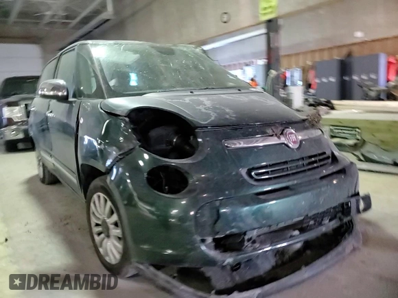 2015 FIAT 500L Lounge with VIN ZFBCFACH6FZ035006, listed as a Copart auction lot 83489034 with 0 mi miles and Salvage Title. Bid and sale history available at carsss.com. Image 11.
