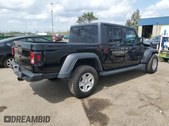 2020 Jeep Gladiator Sport S with VIN 1C6JJTAG6LL175653, listed as a Copart auction lot 54914395 with 62,065 mi miles and Salvage title. Bid and sale history available at DreamBid. Image 3.
