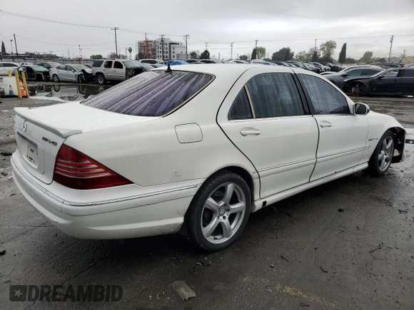2002 Mercedes-Benz S 430 with VIN WDBNG70J02A283448, listed as a Copart auction lot 43370985 with 141,798 mi miles and Salvage title. Bid and sale history available at DreamBid. Image 3.