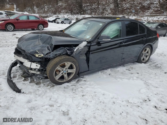 2014 BMW 3 Series 320i xDrive with VIN WBA3C3C55EF984079, listed as a Copart auction lot 86323894 with 0 mi miles and Salvage Title. Bid and sale history available at carsss.com. Image 1.