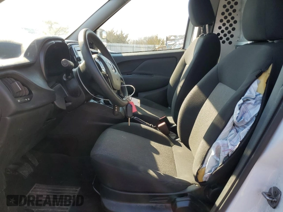 2022 Ram ProMaster City Cargo Tradesman with VIN ZFBHRFAB1N6W61829, listed as a Copart auction lot 46619185 with 112,268 mi miles and Salvage Title. Bid and sale history available at DreamBid. Image 7.