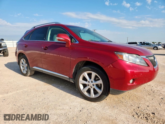 2010 Lexus RX 350 with VIN 2T2ZK1BA0AC003898, listed as a Copart auction lot 63350005 with 117,926 mi miles and Salvage title. Bid and sale history available at DreamBid. Image 4.