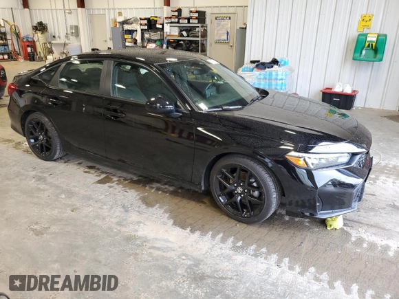 2025 Honda Civic Sport with VIN 2HGFE2F50SH525375, listed as a Copart auction lot 55167865 with 6,949 mi miles and Salvage title. Bid and sale history available at DreamBid. Image 4.