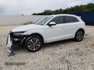 2021 Audi Q5 with VIN WA1AABFYXM2050645, listed as a Copart auction lot 53162383 with 23,012 mi miles and . Bid and sale history available at DreamBid. Image 1.