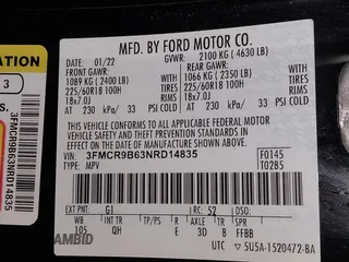 2022 Ford Bronco Sport Big Bend z VIN 3FMCR9B63NRD14835, wystawiony jako IAAI lot #42187427 z przebiegiem 33 984 mil mil oraz . Historia ofert i sprzedaży dostępna na DreamBid. Obrazek 9.