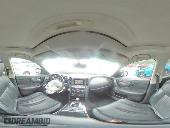 2016 Infiniti QX70 with VIN JN8CS1MU0GM671928, listed as a Copart auction lot 54887775 with 163,054 mi miles and Salvage title. Bid and sale history available at DreamBid. Image 15.