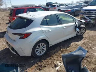 2023 Toyota Corolla Hatchback SE with VIN JTND4MBE0P3196869, listed as a IAAI auction lot 41824184 with 10,465 mi miles. Bid and sale history available at carsss.com. Image 4.
