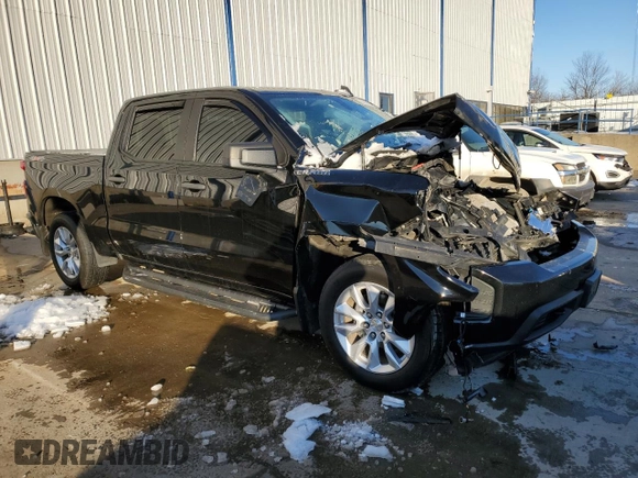 2019 Chevrolet Silverado 1500 Custom with VIN 1GCUYBEF2KZ221374, listed as a Copart auction lot 87605335 with 127,260 mi miles and Salvage Title. Bid and sale history available at DreamBid. Image 4.