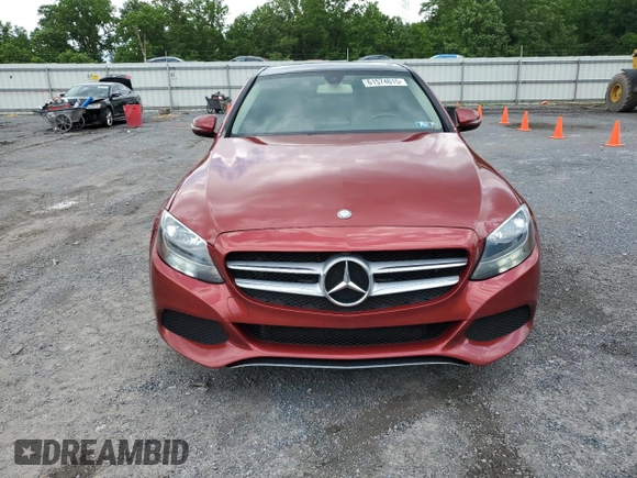 2017 Mercedes-Benz C 300 with VIN 55SWF4KB3HU217567, listed as a Copart auction lot 61574015 with 97,664 mi miles and Salvage title. Bid and sale history available at DreamBid. Image 5.