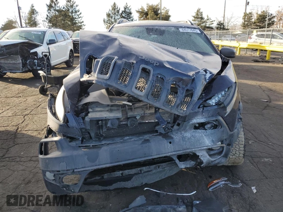 2014 Jeep Cherokee Trailhawk with VIN 1C4PJMBS3EW237636, listed as a Copart auction lot 44517845 with 105,956 mi miles and Salvage Title. Bid and sale history available at carsss.com. Image 5.