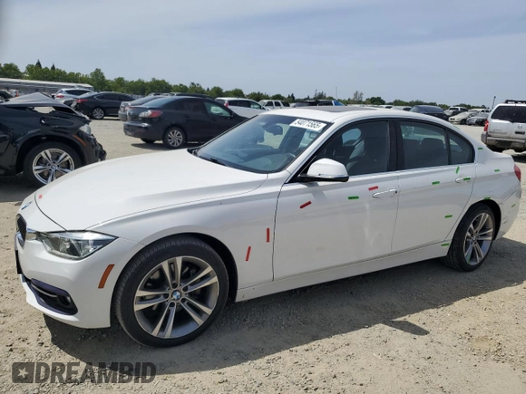 2018 BMW 3 Series 330i xDrive with VIN WBA8D9G56JNU71570, listed as a Copart auction lot 54071565 with 73,305 mi miles and Salvage title. Bid and sale history available at DreamBid. Image 1.