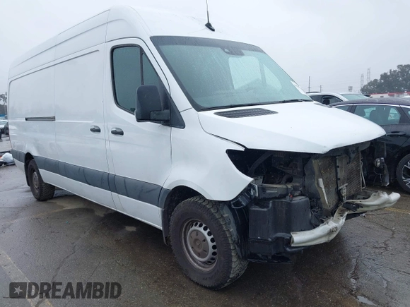 2020 Mercedes-Benz Sprinter Cargo with VIN W1W4ECHY2LT042904, listed as a IAAI auction lot 41567553 with 218,889 mi miles and . Bid and sale history available at carsss.com. Image 1.