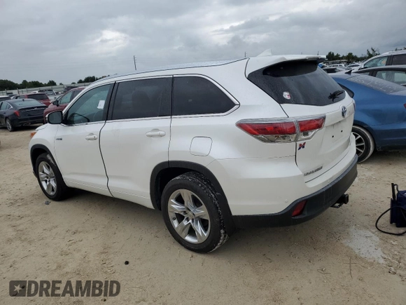 2015 Toyota Highlander Hybrid Limited with VIN 5TDDCRFH7FS012212, listed as a Copart auction lot 74031984 with 83,136 mi miles and Salvage Title. Bid and sale history available at carsss.com. Image 2.