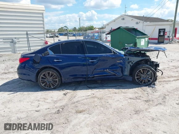 2016 Infiniti Q50 Red Sport 400 with VIN JN1FV7AR9GM451838, listed as a IAAI auction lot 41679235 with Not Provided miles and . Bid and sale history available at DreamBid. Image 12.