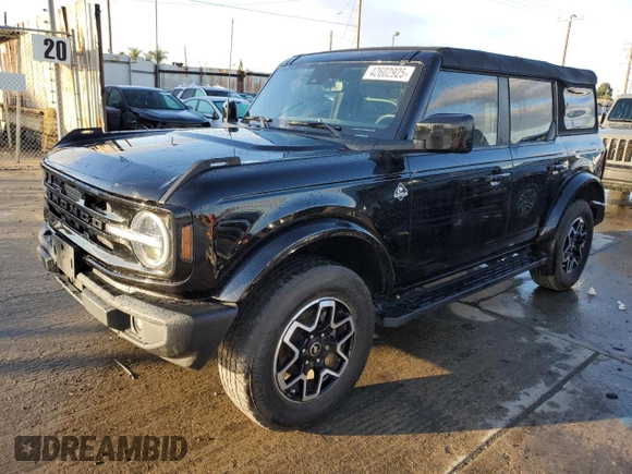 2023 Ford Bronco with VIN 1FMDE5BH9PLB30737, listed as a Copart auction lot 42602925 with 19,386 mi miles and Salvage Title. Bid and sale history available at DreamBid. Image 1.