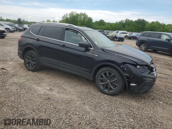 2022 Volkswagen Tiguan SE with VIN 3VV2B7AX4NM152179, listed as a Copart auction lot 58522255 with 44,773 mi miles and Salvage title. Bid and sale history available at DreamBid. Image 4.
