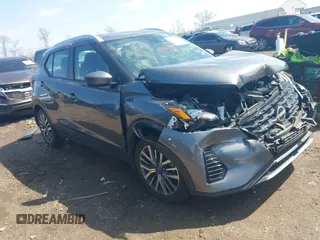 2023 Nissan Kicks SV with VIN 3N1CP5CV3PL558339, listed as a IAAI auction lot 41909842 with 49,427 mi miles. Bid and sale history available at carsss.com. Image 1.