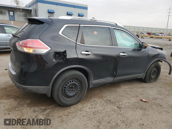 2016 Nissan Rogue S with VIN KNMAT2MT0GP704017, listed as a Copart auction lot 51605025 with 139,089 mi miles and Salvage Title. Bid and sale history available at carsss.com. Image 3.