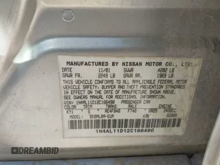 2002 Nissan Altima S with VIN 1N4AL11D12C166490, listed as a IAAI auction lot 42056634 with 203,367 mi miles. Bid and sale history available at carsss.com. Image 9.
