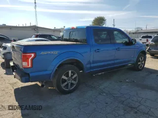 2015 Ford F-150 XLT with VIN 1FTEW1EP7FFA91810, listed as a Copart auction lot 44779895 with 190,229 mi miles and Salvage Title. Bid and sale history available at carsss.com. Image 3.