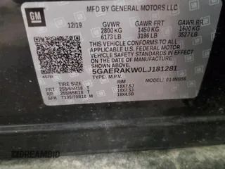 2020 Buick Enclave Preferred with VIN 5GAERAKW0LJ181281, listed as a Copart auction lot 78914254 with 75,758 mi miles and Clean Title. Bid and sale history available at DreamBid. Image 15.