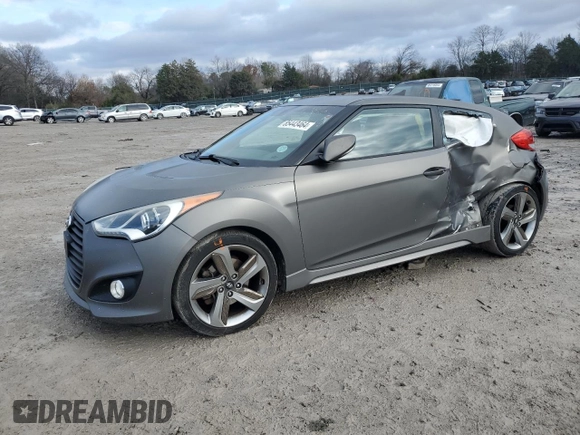 2014 Hyundai Veloster Turbo with VIN KMHTC6AE5EU182601, listed as a Copart auction lot 85443464 with 106,941 mi miles and Clean Title. Bid and sale history available at carsss.com. Image 1.