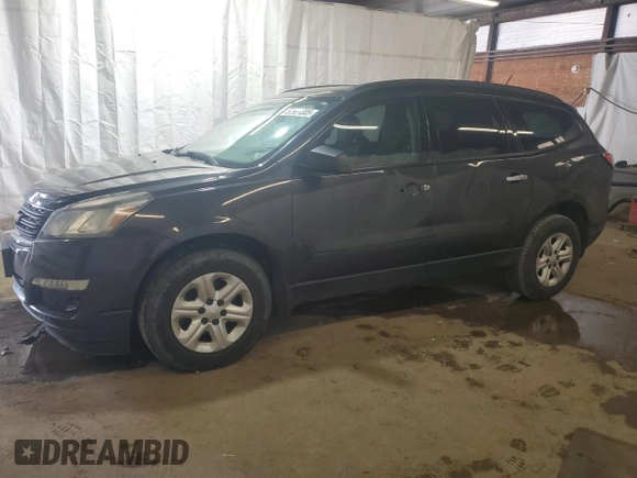 2014 Chevrolet Traverse LS z VIN 1GNKVFKD2EJ313752, wystawiony jako Copart lot #53604005 z przebiegiem 213 362 mil mil oraz Szkoda całkowita • Salvage title. Historia ofert i sprzedaży dostępna na DreamBid. Obrazek 1.