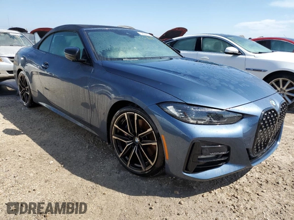 2023 BMW 4 Series 430i with VIN WBA23AT01PCL43892, listed as a Copart auction lot 74666634 with 16,544 mi miles and Non Repairable. Bid and sale history available at carsss.com. Image 4.