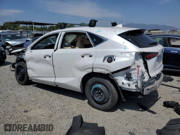 2020 Lexus NX 300 with VIN JTJDARBZ9L5012781, listed as a Copart auction lot 59105205 with 50,421 mi miles and Salvage title. Bid and sale history available at DreamBid. Image 2.