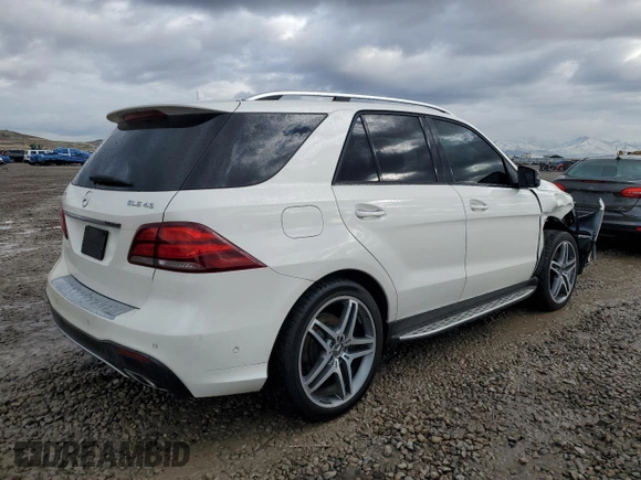 2018 Mercedes-Benz GLE 43 AMG with VIN 4JGDA6EB9JA996305, listed as a Copart auction lot 44538815 with 67,610 mi miles and Salvage Title. Bid and sale history available at DreamBid. Image 3.