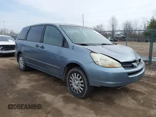 2004 Toyota Sienna with VIN 5TDZA29C44S036628, listed as a IAAI auction lot 41691034 with 389,982 mi miles and . Bid and sale history available at DreamBid. Image 1.