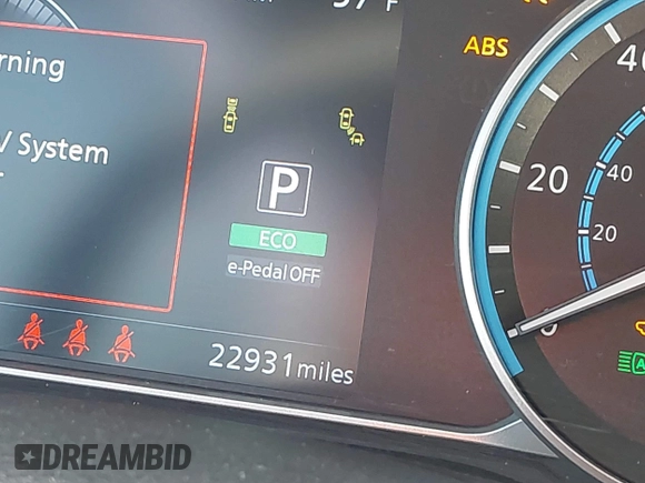 2022 Nissan LEAF S with VIN 1N4AZ1BV1NC562090, listed as a IAAI auction lot 41098541 with 22,931 mi miles and . Bid and sale history available at DreamBid. Image 15.