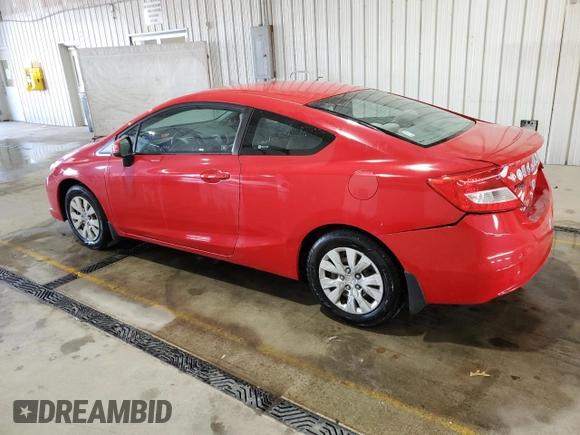 2012 Honda Civic Cpe LX with VIN 2HGFG3B54CH533373, listed as a Copart auction lot 54818905 with 176,232 mi miles and Salvage Title. Bid and sale history available at carsss.com. Image 2.